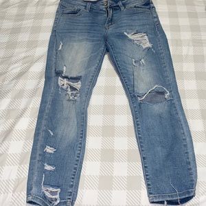 Size 6 skinny‎ jeans, cropped at ankle